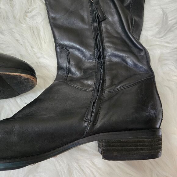 ARTURO CHIANG Black Leather Knee High Riding Boots Women's Size 9.5M - Picture 5 of 11